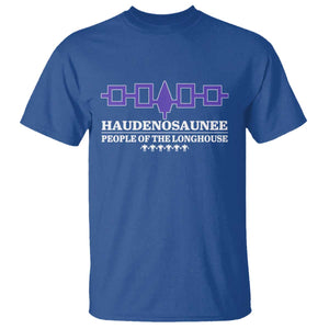 Proud Haudenosaunee T Shirt Iroquois Flag People Of The Longhouse TS11 Royal Blue Print Your Wear