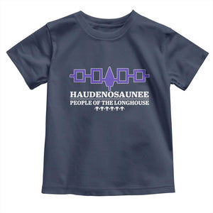 Proud Haudenosaunee Toddler T Shirt Iroquois Flag People Of The Longhouse TS11 Navy Print Your Wear