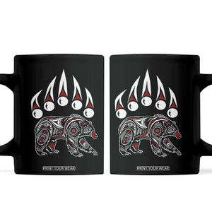 Native American Alaska Grizzly Bear Claw Indian Pride Coffee Mug TS11 Black Print Your Wear