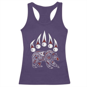 Native American Alaska Grizzly Bear Claw Indian Pride Racerback Tank Top TS11 Purple Print Your Wear