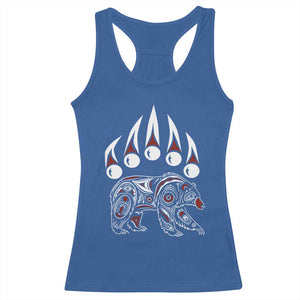 Native American Alaska Grizzly Bear Claw Indian Pride Racerback Tank Top TS11 Royal Blue Print Your Wear