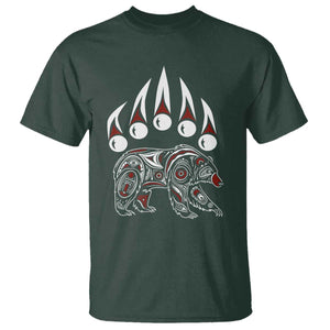 Native American Alaska Grizzly Bear Claw Indian Pride T Shirt TS11 Dark Forest Green Print Your Wear