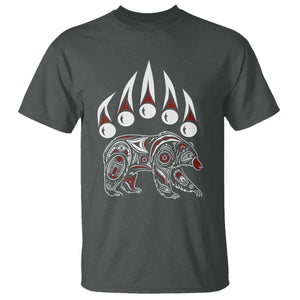 Native American Alaska Grizzly Bear Claw Indian Pride T Shirt TS11 Dark Heather Print Your Wear