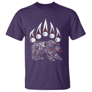 Native American Alaska Grizzly Bear Claw Indian Pride T Shirt TS11 Purple Print Your Wear