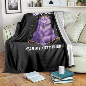 Funny Queef Queen Cat Throw Blanket Hear My Kitty Purr Inappropriate Dirty Adult Humor TS11 Print Your Wear