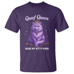 Funny Queef Queen Cat T Shirt Hear My Kitty Purr Inappropriate Dirty Adult Humor TS11 Purple Print Your Wear