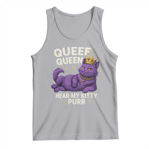 Funny Queef Queen Cat Tank Top Hear My Kitty Purr Inappropriate Dirty Adult Humor Jokes TS11 Athletic Heather Print Your Wear