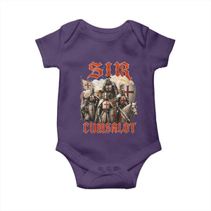 Sir Cumsalot Funny Offensive Knight Meme Bootleg Graphic Baby Onesie