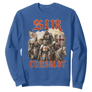 Sir Cumsalot Funny Offensive Knight Meme Bootleg Graphic Sweatshirt