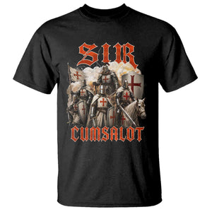 Sir Cumsalot Funny Offensive Knight Meme Bootleg Graphic T Shirt