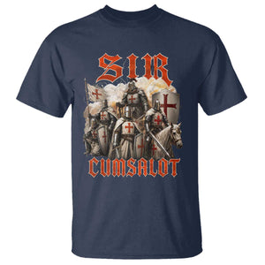 Sir Cumsalot Funny Offensive Knight Meme Bootleg Graphic T Shirt