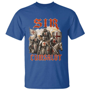 Sir Cumsalot Funny Offensive Knight Meme Bootleg Graphic T Shirt