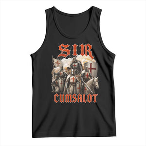 Sir Cumsalot Funny Offensive Knight Meme Bootleg Graphic Tank Top