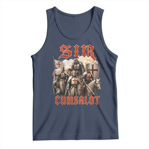 Sir Cumsalot Funny Offensive Knight Meme Bootleg Graphic Tank Top