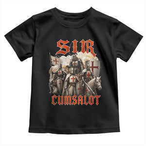 Sir Cumsalot Funny Offensive Knight Meme Bootleg Graphic Toddler T Shirt