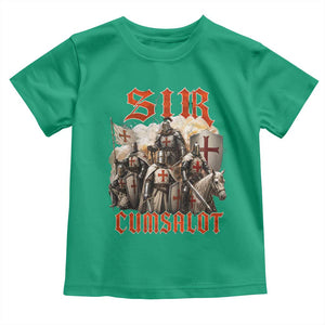 Sir Cumsalot Funny Offensive Knight Meme Bootleg Graphic Toddler T Shirt
