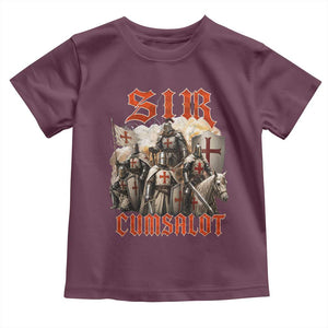 Sir Cumsalot Funny Offensive Knight Meme Bootleg Graphic Toddler T Shirt