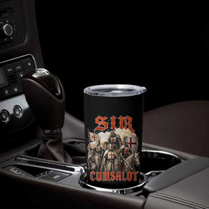Sir Cumsalot Funny Offensive Knight Meme Bootleg Graphic Tumbler Cup