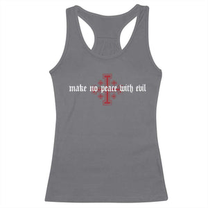 Make No Peace with Evil Knight Templar Jerusalem Crusade Cross Racerback Tank Top