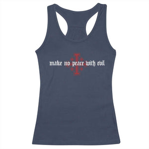 Make No Peace with Evil Knight Templar Jerusalem Crusade Cross Racerback Tank Top