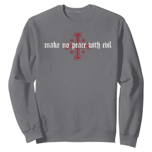 Make No Peace with Evil Knight Templar Jerusalem Crusade Cross Sweatshirt