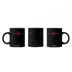 Deus Vult Catholic Knight Templar Crusader Cross Coffee Mug