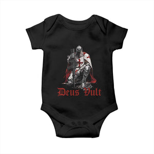 Deus Vult Knights Templar Gun Lover Baby Onesie Crusader Cross Soldier of Christ