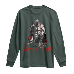 Deus Vult Knights Templar Gun Lover Long Sleeve Shirt Crusader Cross Soldier of Christ