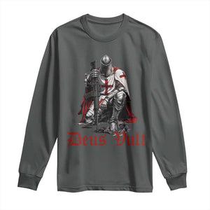 Deus Vult Knights Templar Gun Lover Long Sleeve Shirt Crusader Cross Soldier of Christ