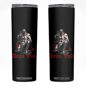 Deus Vult Knights Templar Gun Lover Skinny Tumbler Crusader Cross Soldier of Christ