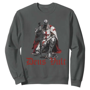 Deus Vult Knights Templar Gun Lover Sweatshirt Crusader Cross Soldier of Christ