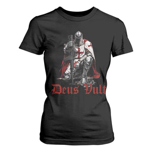 Deus Vult Knights Templar Gun Lover T Shirt For Women Crusader Cross Soldier of Christ