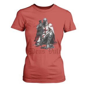 Deus Vult Knights Templar Gun Lover T Shirt For Women Crusader Cross Soldier of Christ