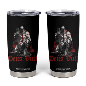 Deus Vult Knights Templar Gun Lover Tumbler Cup Crusader Cross Soldier of Christ