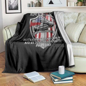 Deus Vult Knights Templar Throw Blanket He Trains My Hands For War And My Fingers For Battle