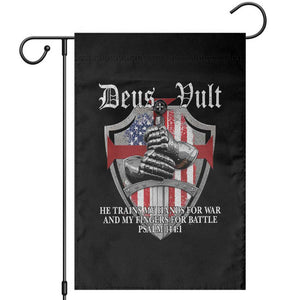 Deus Vult Knights Templar Garden Flag He Trains My Hands For War And My Fingers For Battle