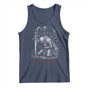 Tummy Hurts Funny Medieval Knight Dark Fantasy Humor Tank Top
