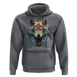 Native Americans Hoodie My Spirit Animal A Reflection Of My True Essence Wolf TS11 Charcoal Print Your Wear