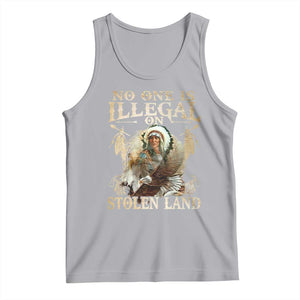 Native American Tank Top No One Is Illegal On Stolen Land Eagle Tribe TS11 Athletic Heather Print Your Wear