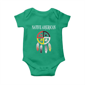 Native American Baby Onesie Medicine Wheel Dreamcatcher Spirit Animal Paws TS11 Irish Green Print Your Wear