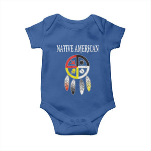 Native American Baby Onesie Medicine Wheel Dreamcatcher Spirit Animal Paws TS11 Royal Blue Print Your Wear