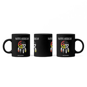 Native American Coffee Mug Medicine Wheel Dreamcatcher Spirit Animal Paws TS11 Print Your Wear