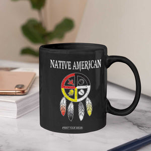 Native American Coffee Mug Medicine Wheel Dreamcatcher Spirit Animal Paws TS11 Print Your Wear