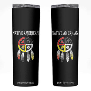 Native American Skinny Tumbler Medicine Wheel Dreamcatcher Spirit Animal Paws TS11 Black Print Your Wear
