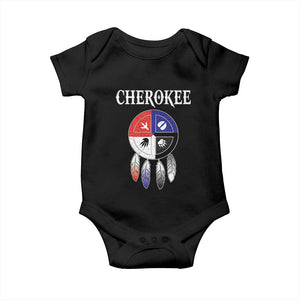Cherokee Baby Onesie Native American Tribes Medicine Wheel Dreamcatcher Spirit Animal Paws TS11 Black Print Your Wear