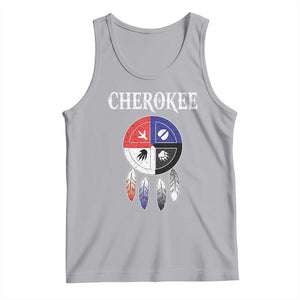 Cherokee Tank Top Native American Tribes Medicine Wheel Dreamcatcher Spirit Animal Paws TS11 Athletic Heather Print Your Wear