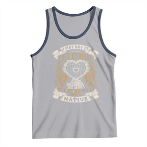 Native American Tank Top I May Not Be Full Blooded But My Heart Is 100% Native Dreamcatcher TS11 Athletic Heather Navy Print Your Wear