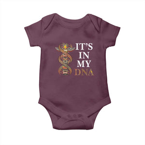 Native American Baby Onesie It's In My DNA Totem Indigenous USA TS11 Maroon Print Your Wear