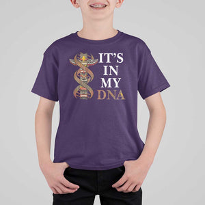 Native American T Shirt For Kid It's In My DNA Totem Indigenous USA TS11 Purple Print Your Wear