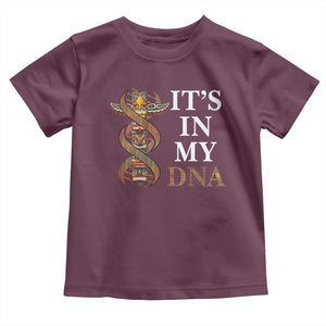 Native American Toddler T Shirt It's In My DNA Totem Indigenous USA TS11 Maroon Print Your Wear